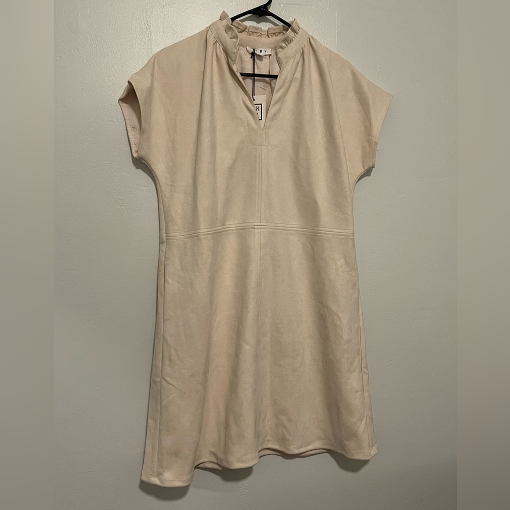 Faux Suede Cream THML Dress